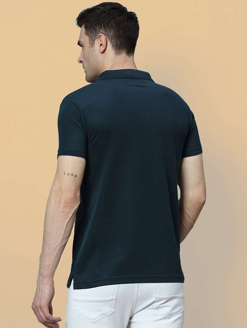 men solid short sleeve slim fit polo t-shirt - 22395515 -  Standard Image - 3