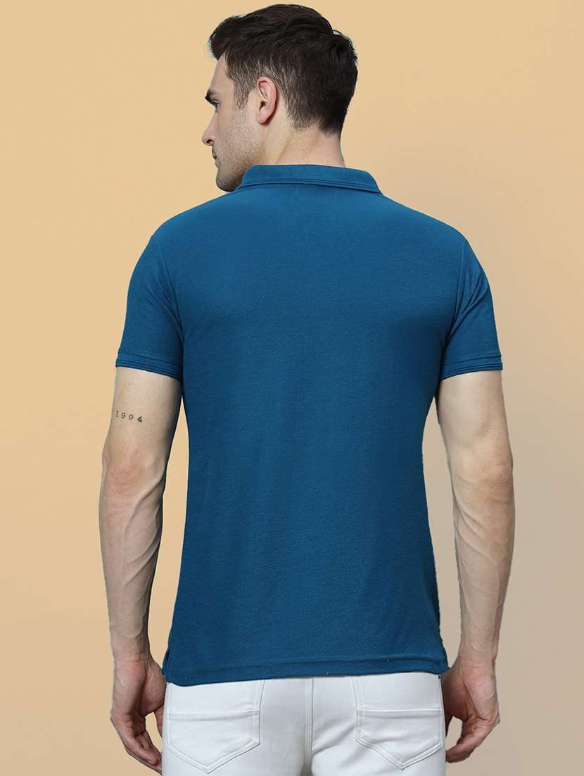 men solid short sleeve slim fit polo t-shirt - 22395524 -  Standard Image - 3