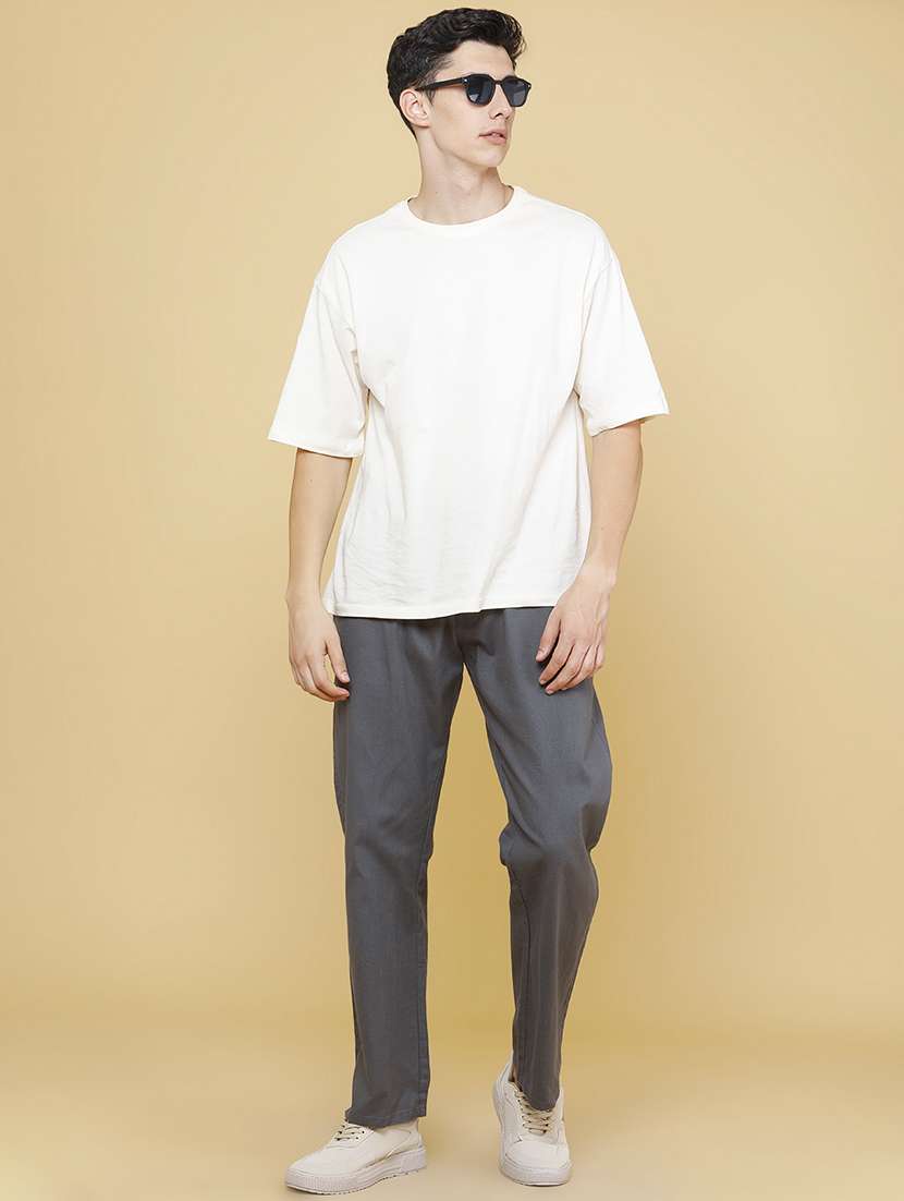 men solid mid rise flat front trouser - 22395823 -  Standard Image - 5