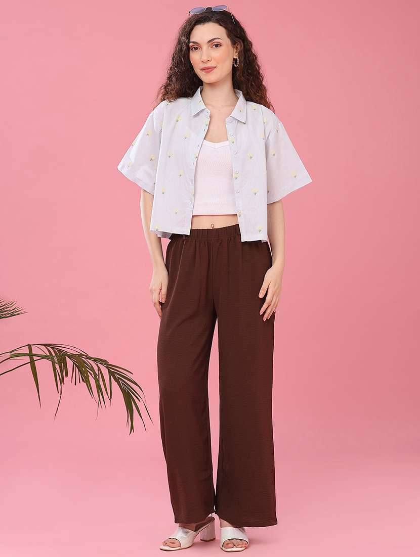 Women Embroidered Short Sleeves Regular Fit Shirt - 22395913 -  Standard Image - 5