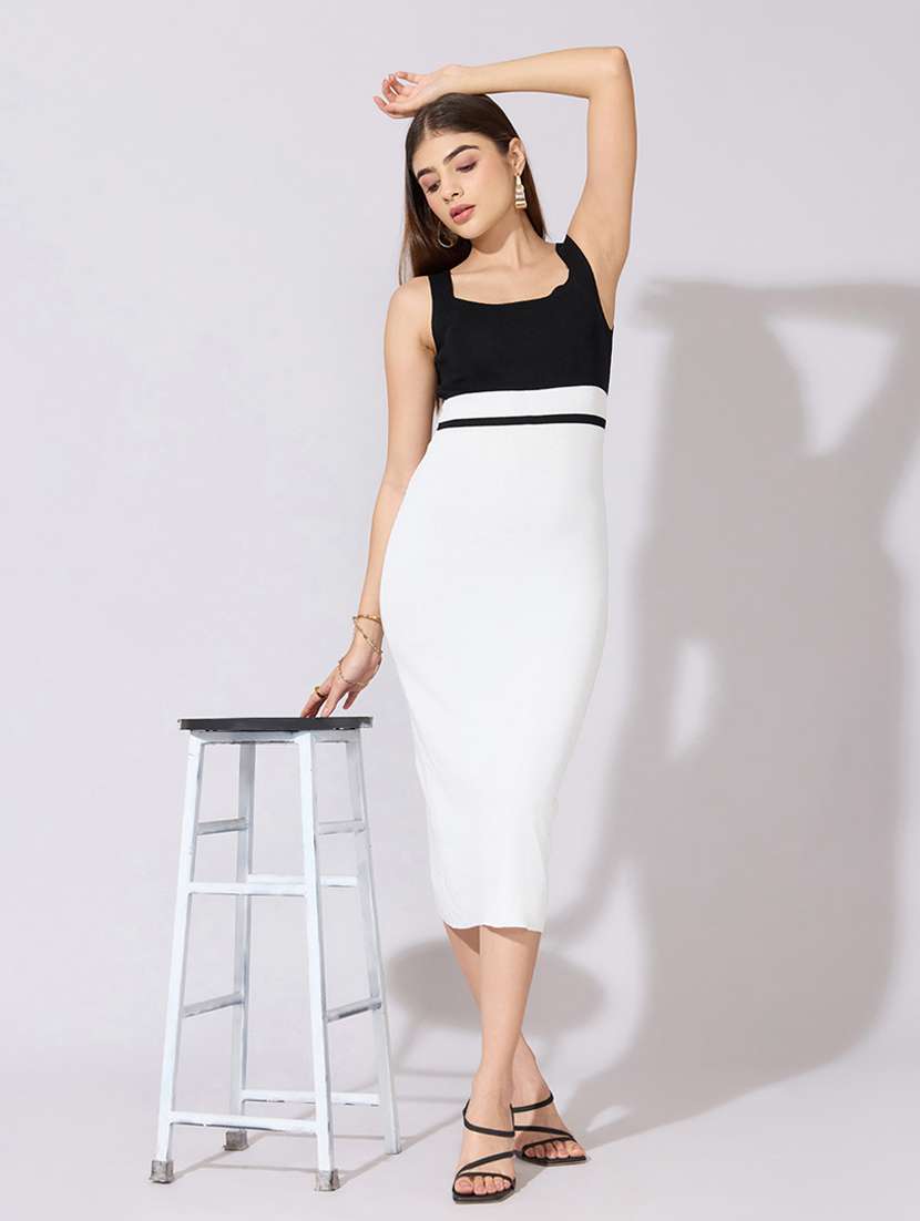 women color blocked sleeveless bodycon dress - 22396122 -  Standard Image - 5