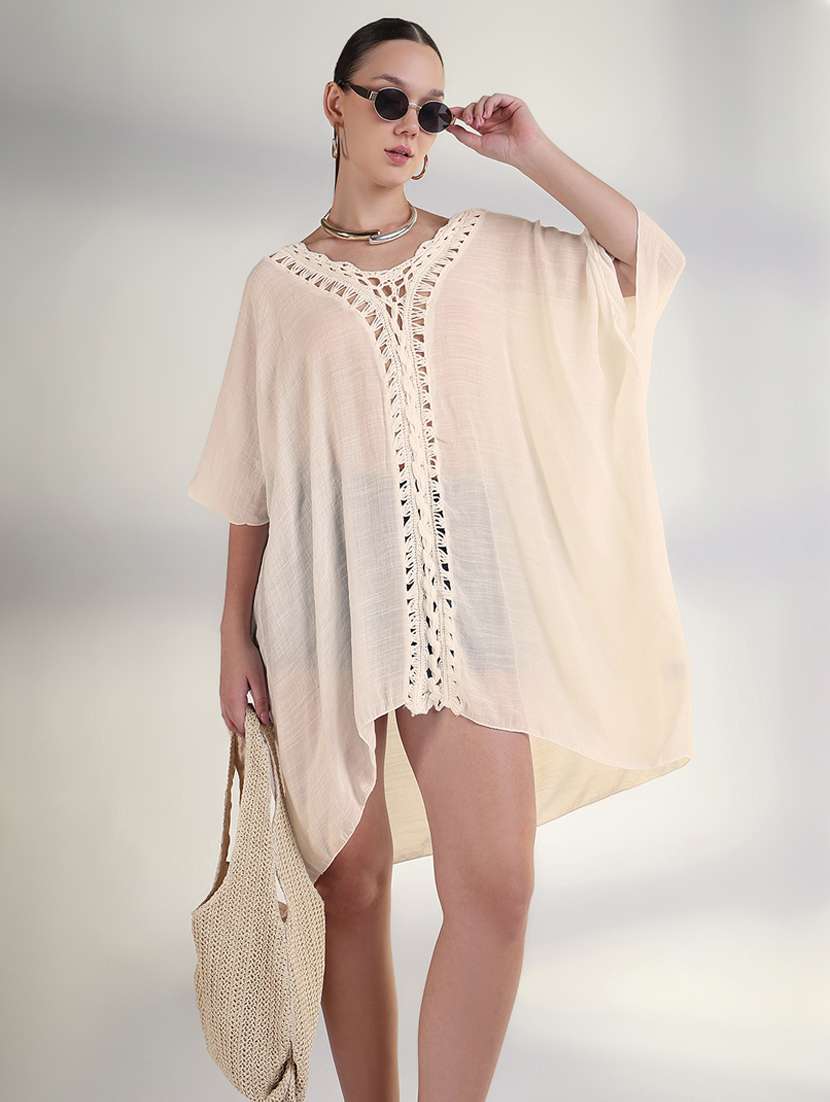 women solid kimono sleeve high low dress