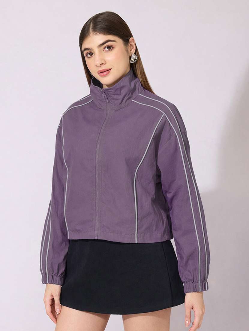 women solid long sleeve biker jacket - 22396170 -  Standard Image - 3