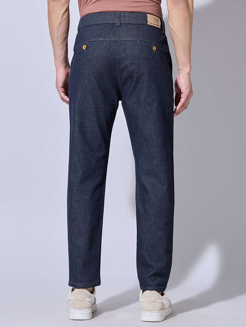 men plain mid rise full length jeans - 22396199 -  Standard Image - 3