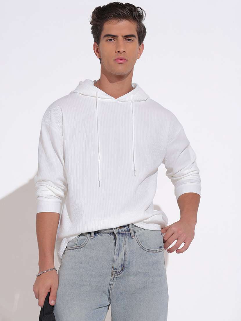 men solid long sleeve regular fit sweatshirt