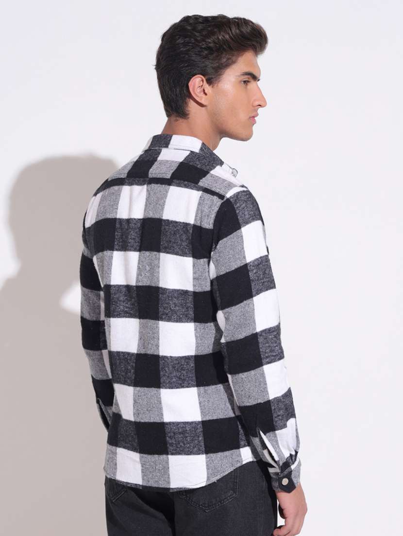 men checkered long sleeve regular fit shacket - 22396203 -  Standard Image - 3