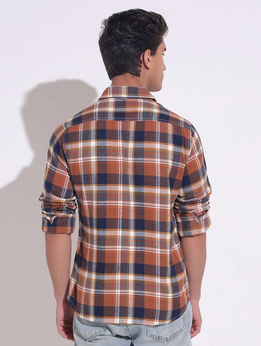 men checkered long sleeve regular fit shacket - 22396207 -  Standard Image - 3