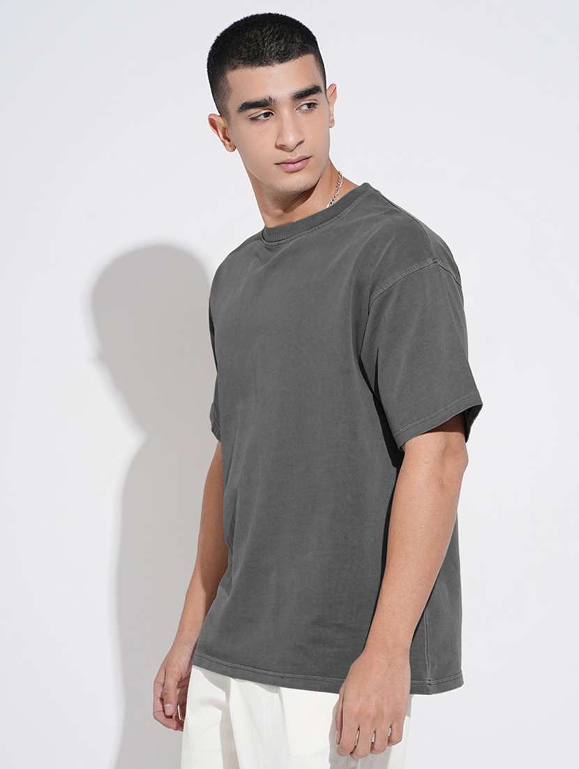men solid short sleeve oversized t-shirt - 22396214 -  Standard Image - 3