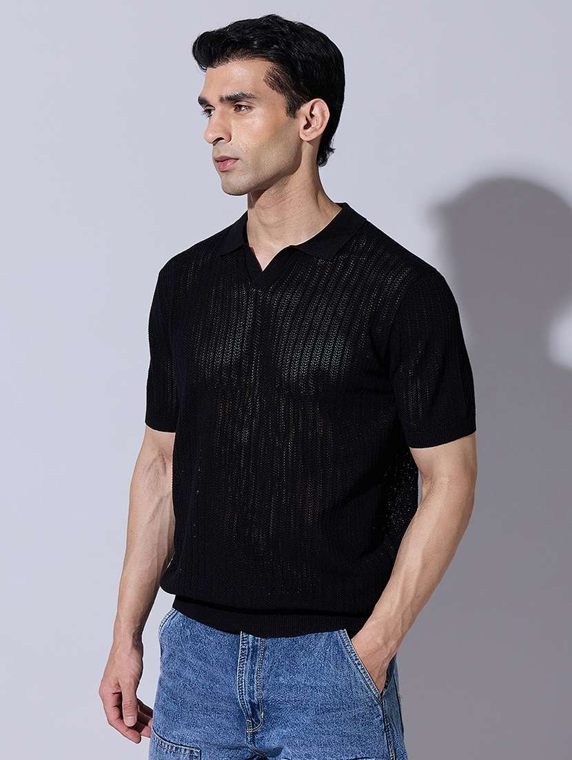 men self design short sleeve regular fit polo t-shirt - 22396215 -  Standard Image - 3