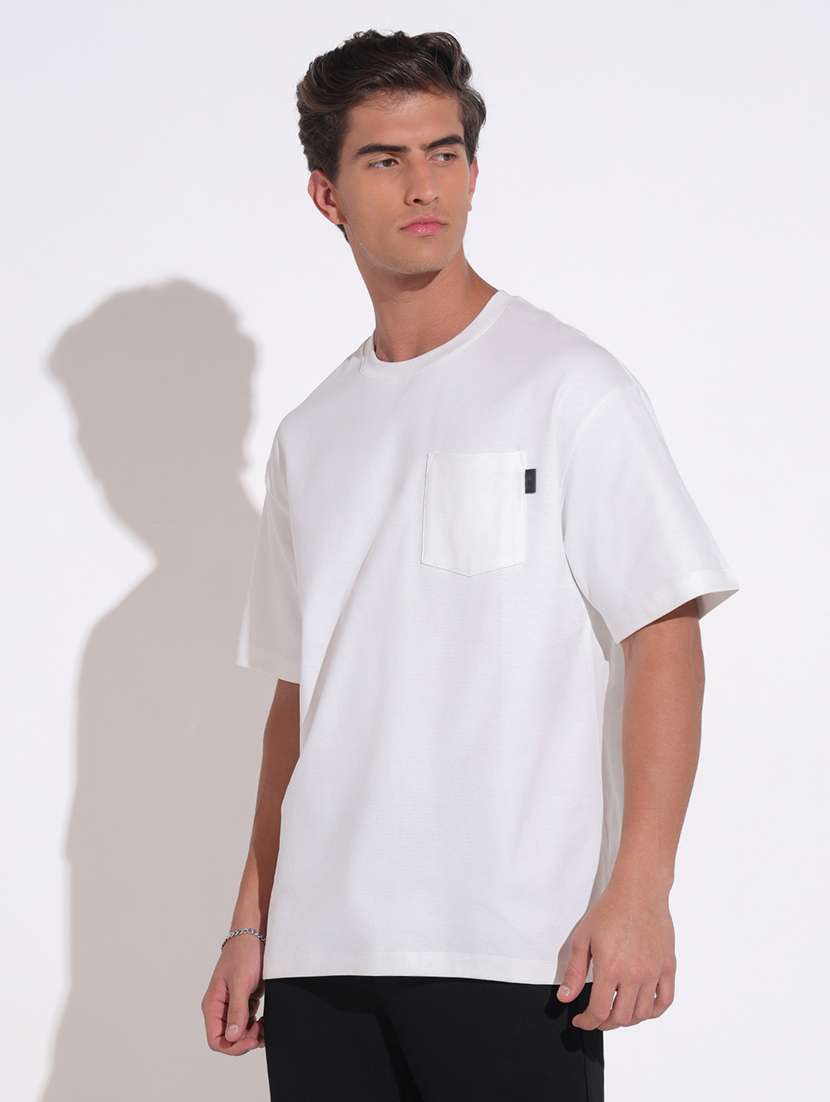 men solid short sleeve oversized t-shirt - 22396216 -  Standard Image - 3
