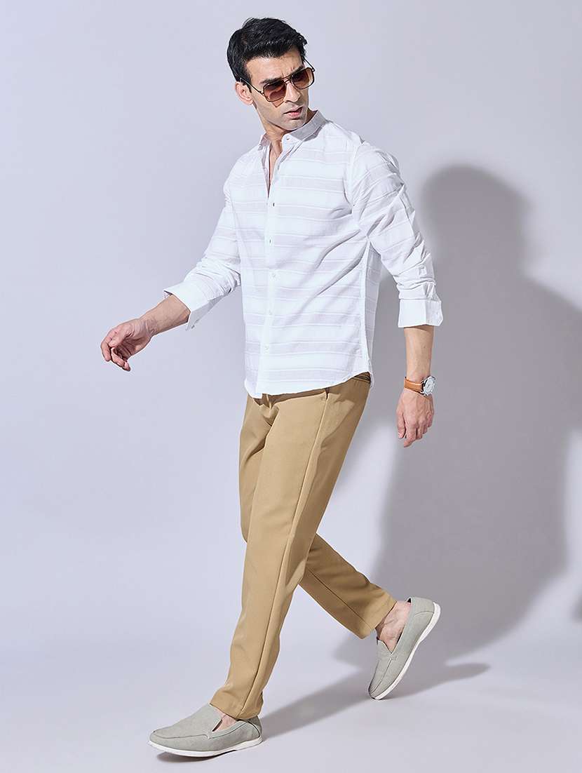 men striped long sleeve regular fit casual shirt - 22396260 -  Standard Image - 5