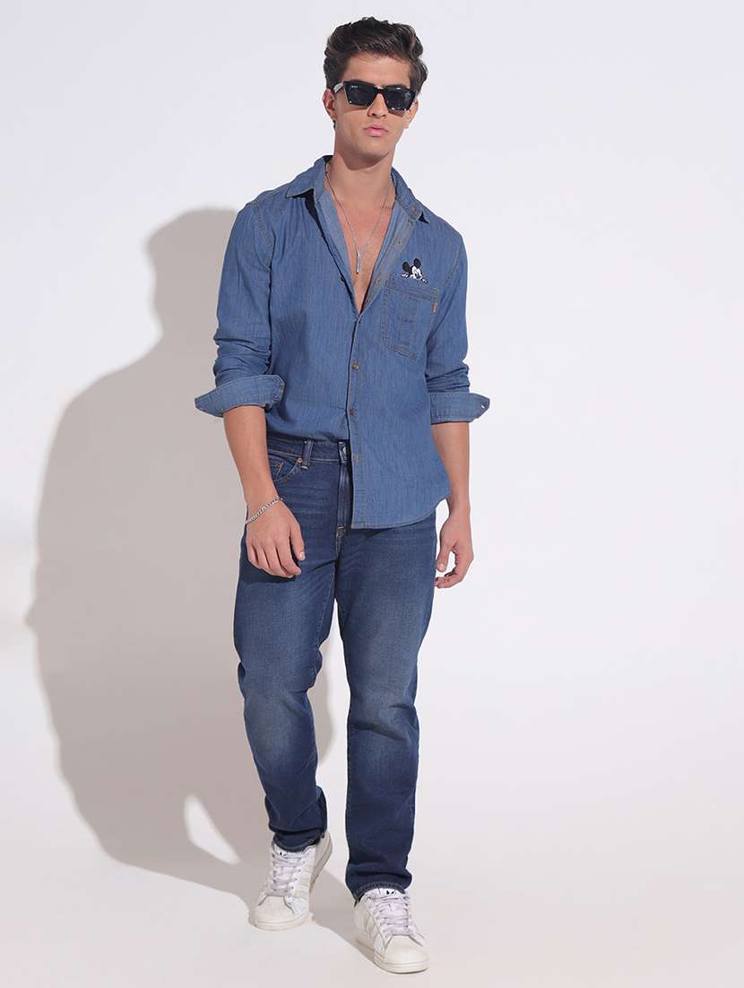 men solid long sleeve regular fit casual shirt - 22396261 -  Standard Image - 5