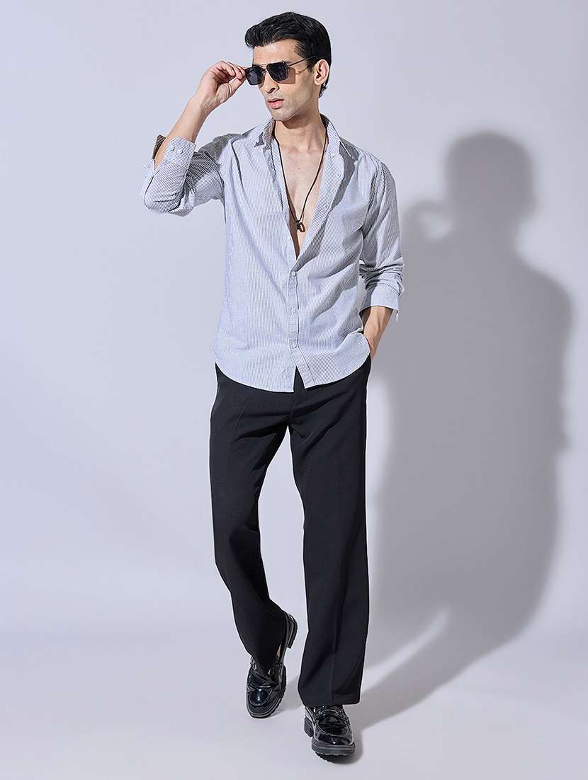 men striped long sleeve regular fit casual shirt - 22396271 -  Standard Image - 5