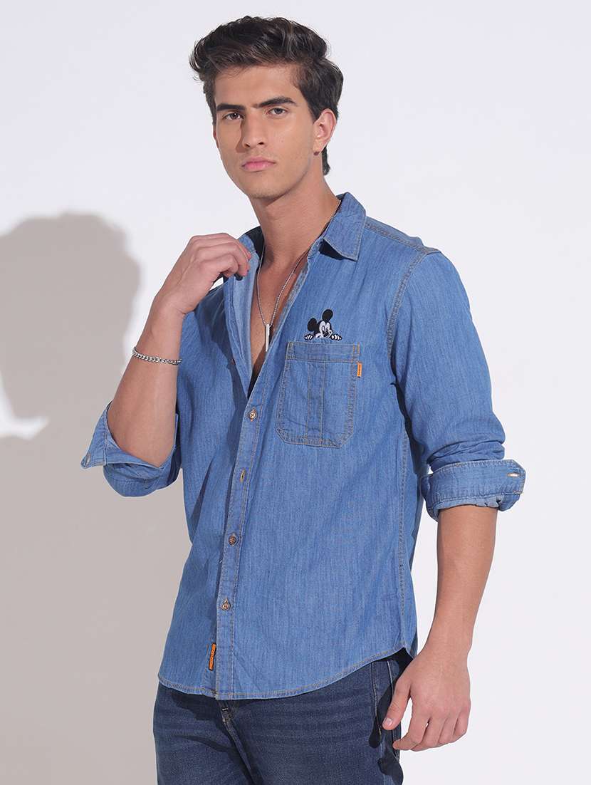 men solid long sleeve regular fit casual shirt - 22396288 -  Standard Image - 3