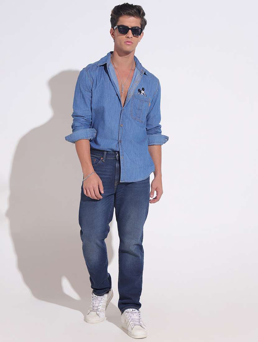 men solid long sleeve regular fit casual shirt - 22396288 -  Standard Image - 5