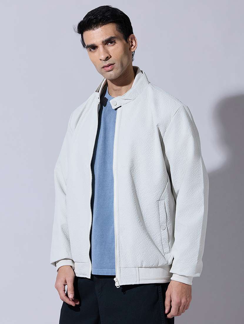 men solid long sleeve bomber jacket - 22396328 -  Standard Image - 3