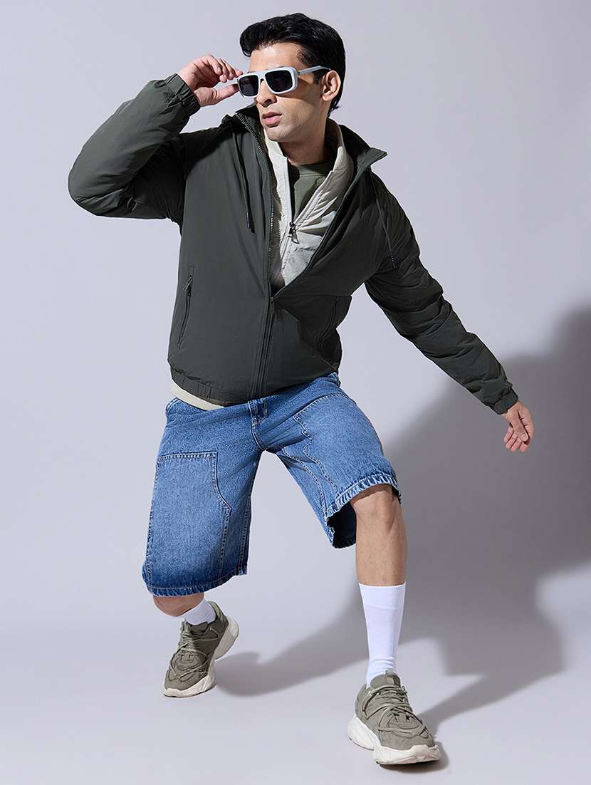 men solid long sleeve bomber jacket - 22396330 -  Standard Image - 5