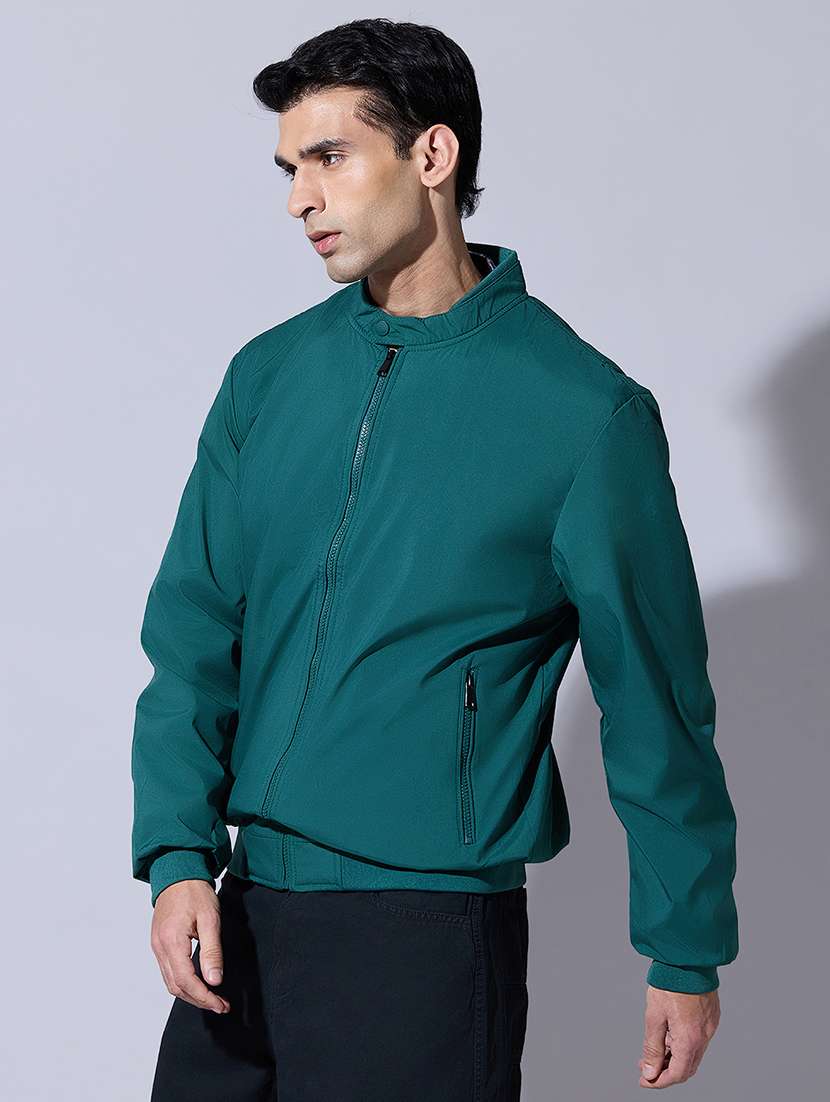 men solid long sleeve bomber jacket - 22396333 -  Standard Image - 3