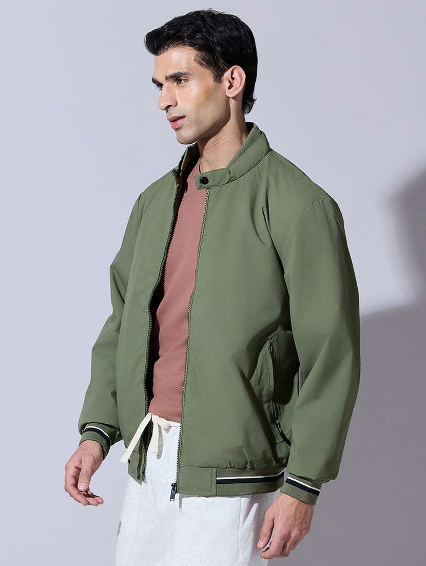 men solid long sleeve bomber jacket - 22396334 -  Standard Image - 3