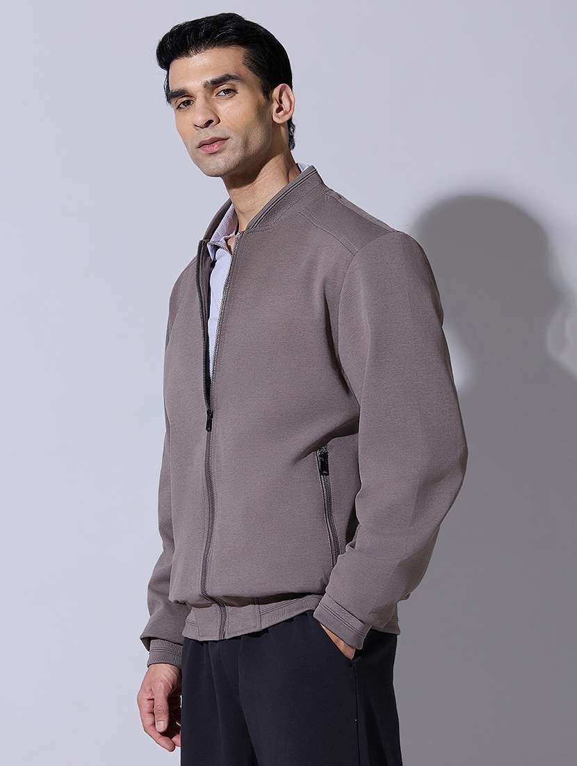 men solid long sleeve bomber jacket - 22396335 -  Standard Image - 3