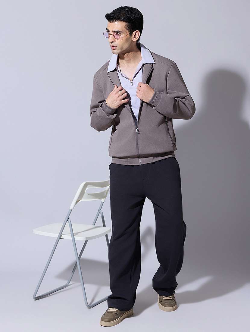 men solid long sleeve bomber jacket - 22396335 -  Standard Image - 5