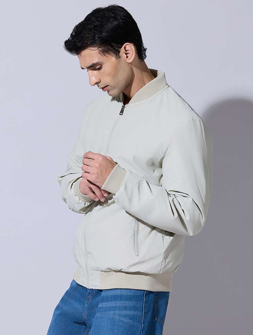 men solid long sleeve bomber jacket - 22396336 -  Standard Image - 3
