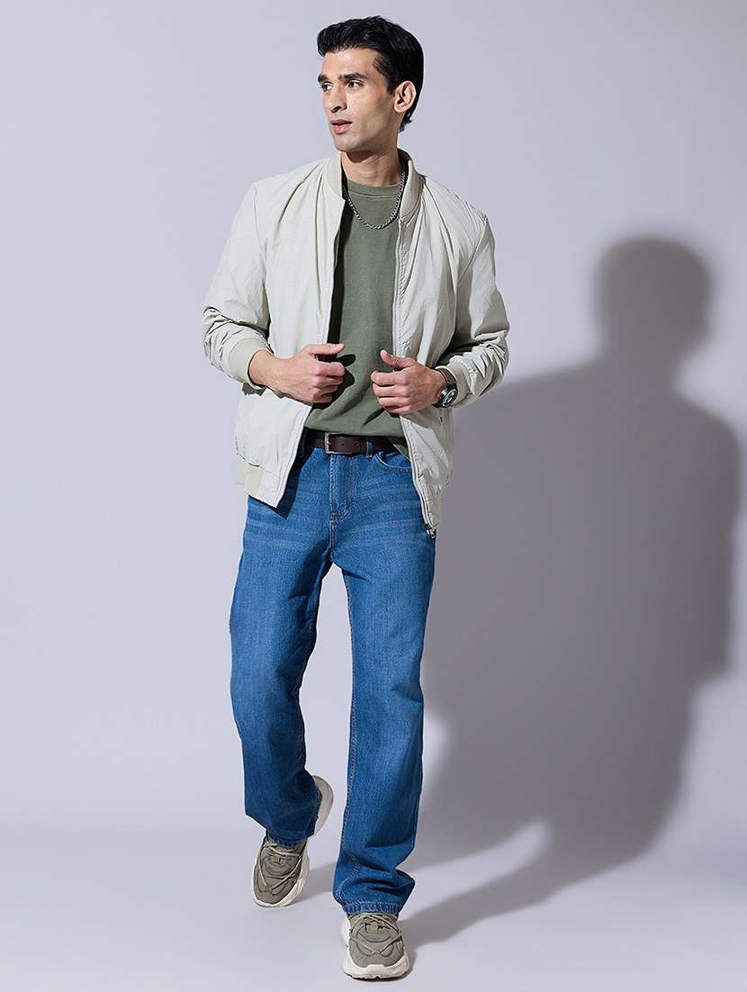 men solid long sleeve bomber jacket - 22396336 -  Standard Image - 5