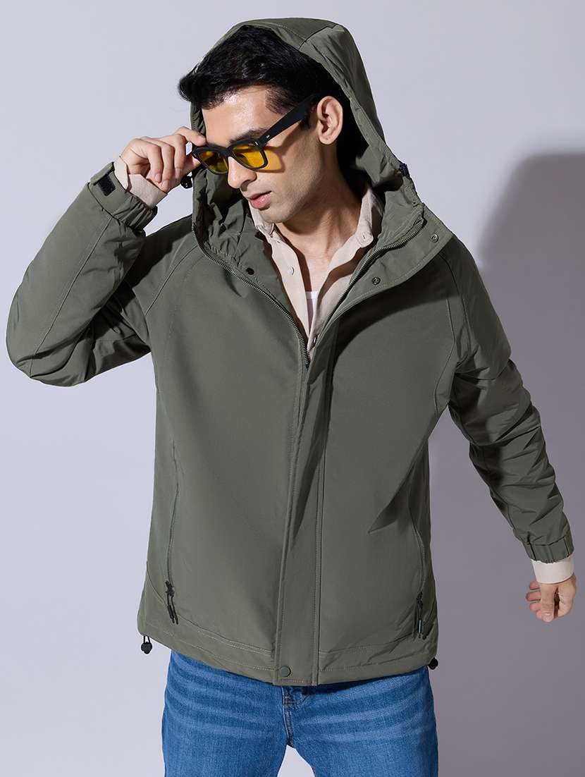 men solid long sleeve bomber jacket