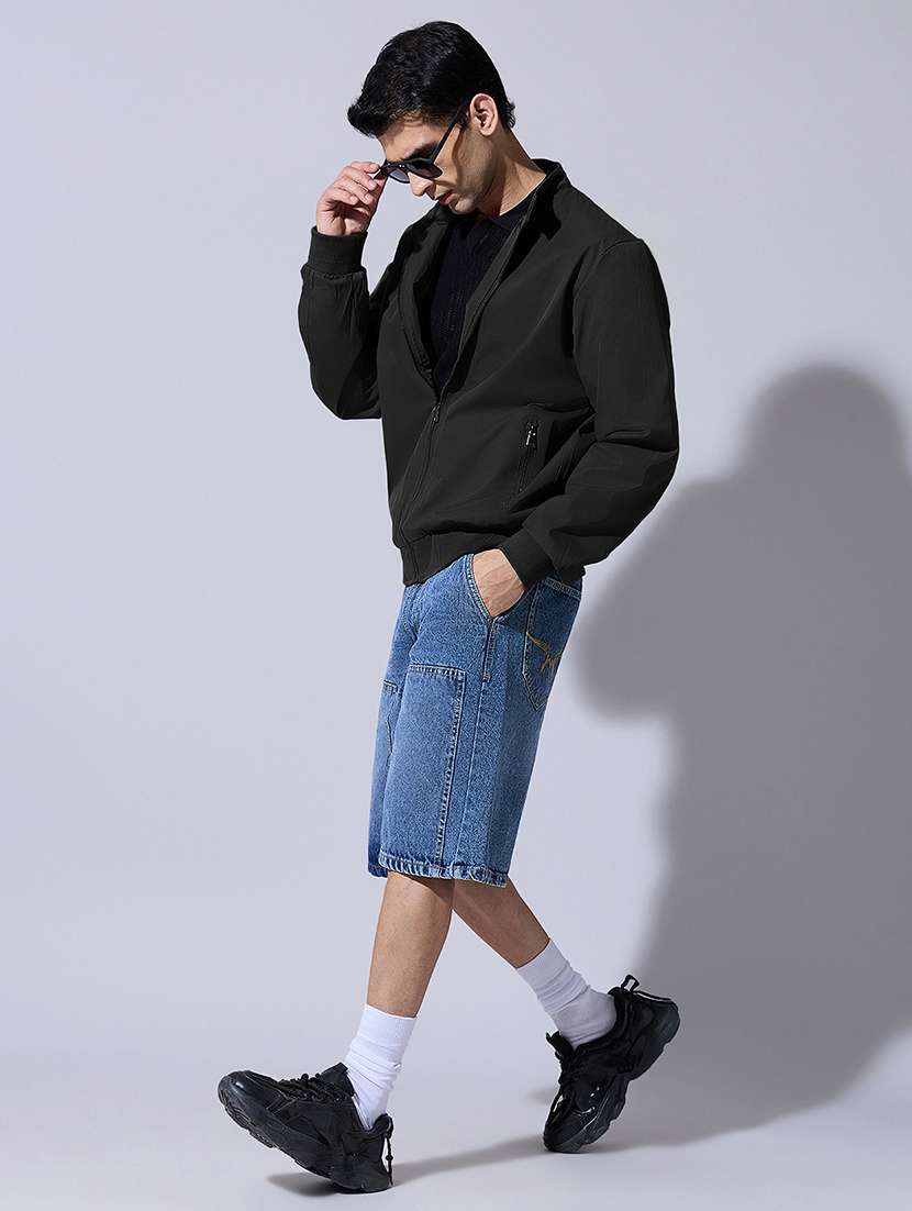 men solid long sleeve bomber jacket - 22396351 -  Standard Image - 5