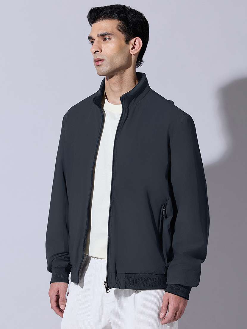 men solid long sleeve bomber jacket - 22396352 -  Standard Image - 3