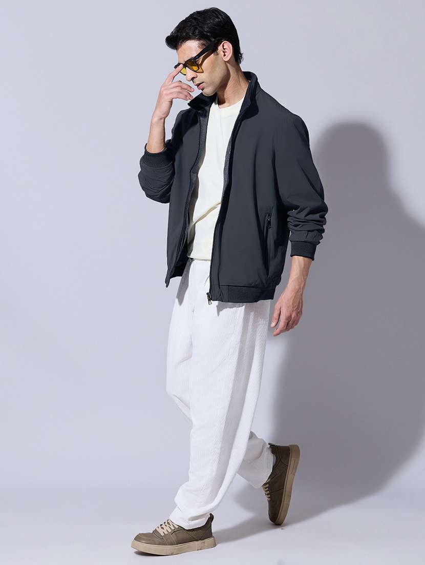 men solid long sleeve bomber jacket - 22396352 -  Standard Image - 5
