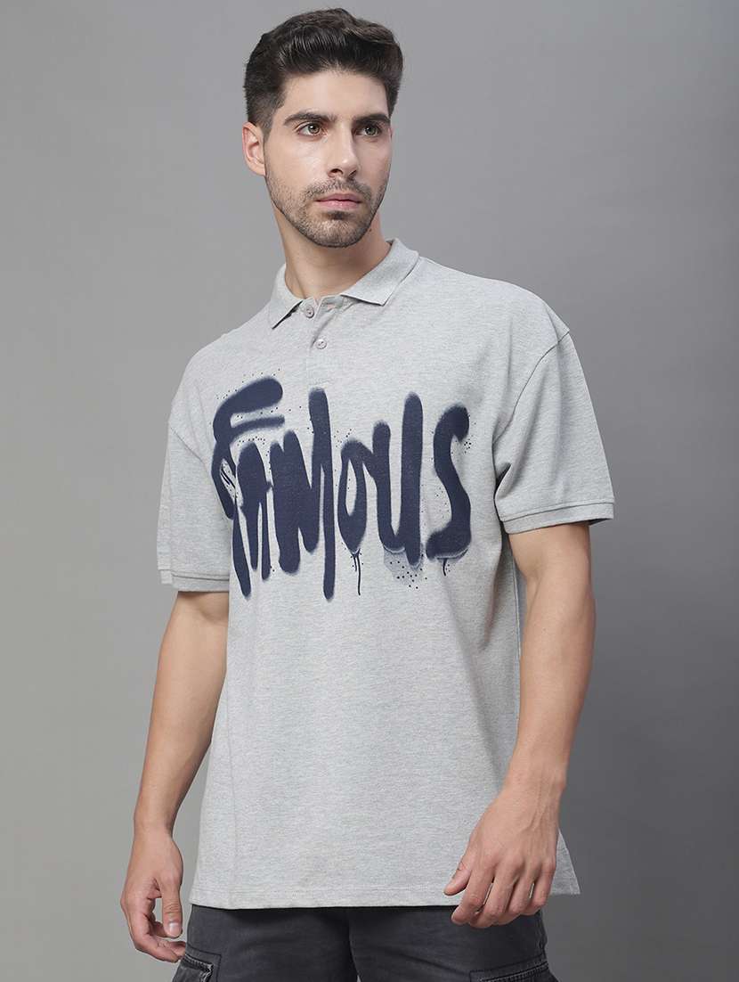 men typographic short sleeve oversized t-shirt