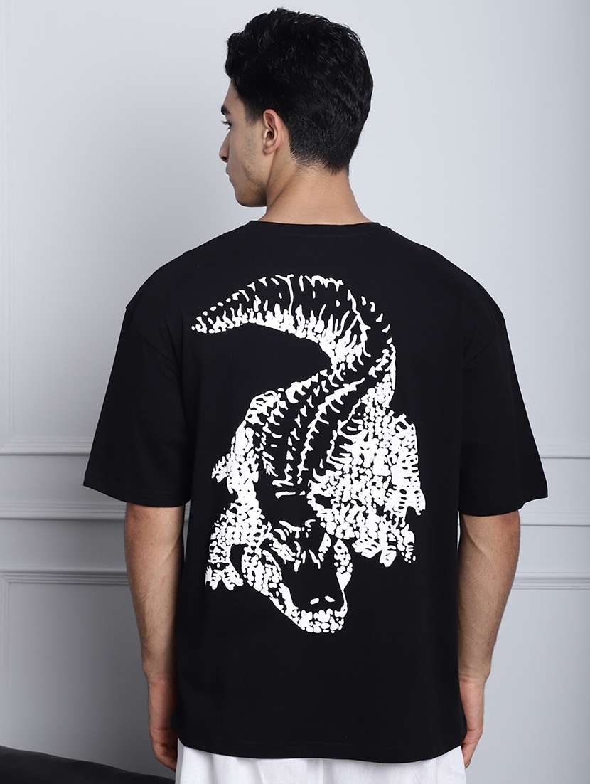 men printed short sleeve oversized t-shirt