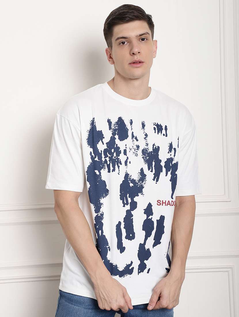 men printed short sleeve oversized t-shirt