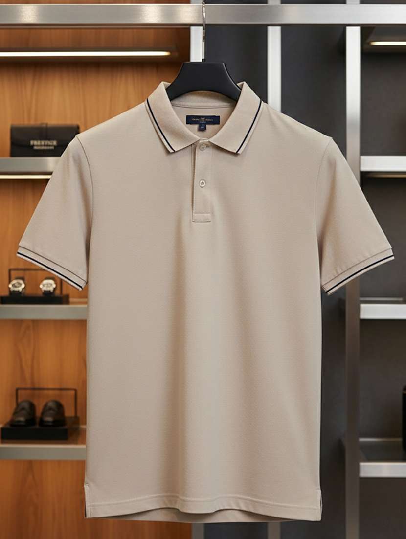men solid short sleeve regular fit polo t-shirt - 22396741 -  Standard Image - 3
