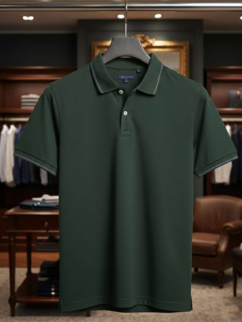 men solid short sleeve regular fit polo t-shirt - 22396742 -  Standard Image - 3