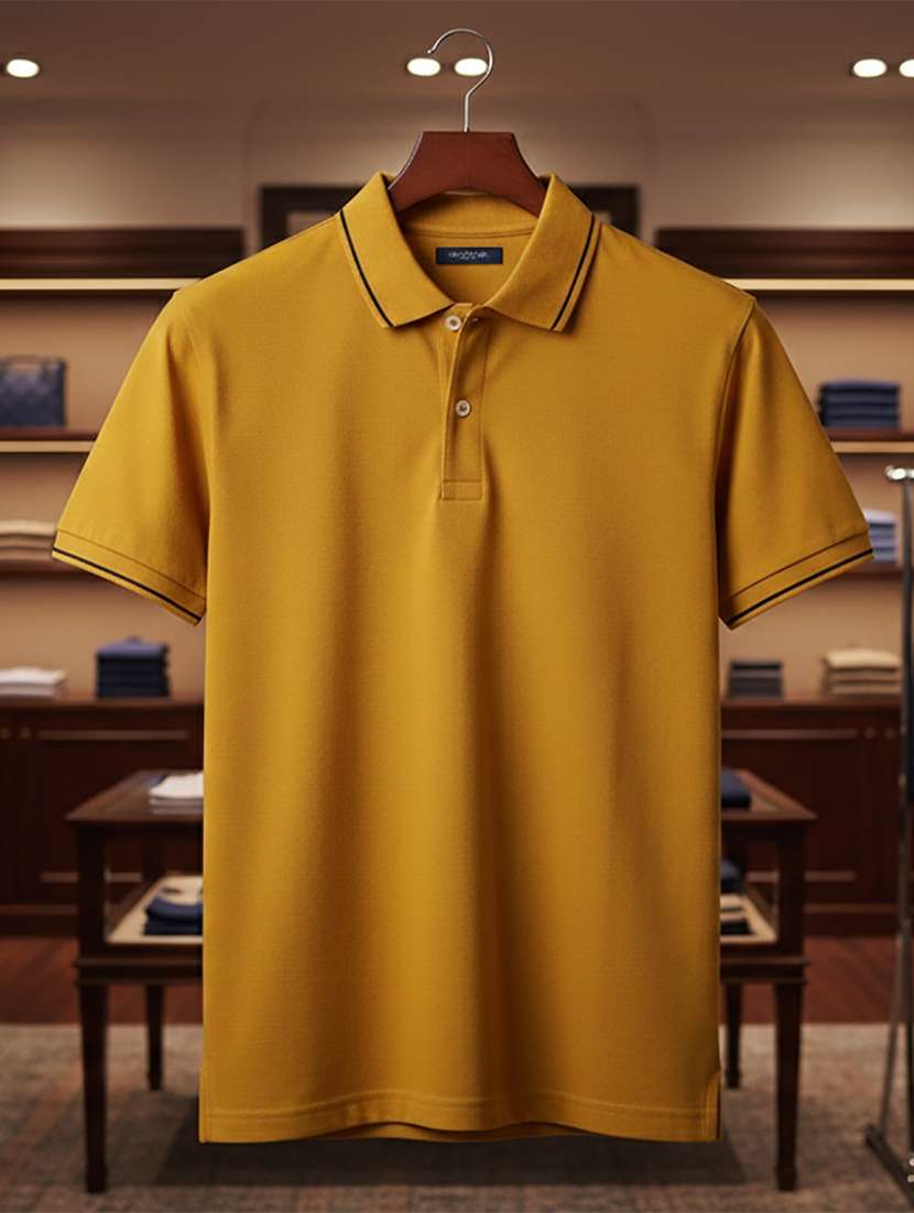 men solid short sleeve regular fit polo t-shirt - 22396747 -  Standard Image - 3
