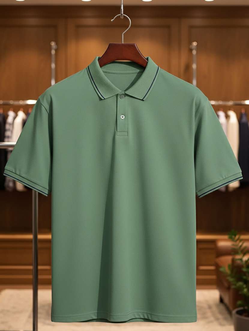 men solid short sleeve regular fit polo t-shirt - 22396750 -  Standard Image - 3