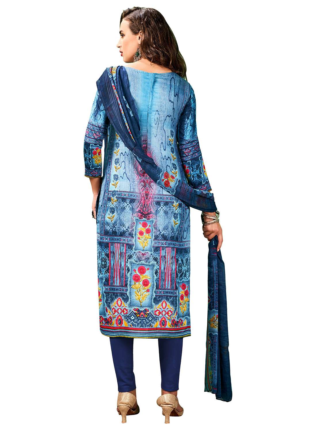 women printed unstitched suit set - 22396821 -  Standard Image - 3