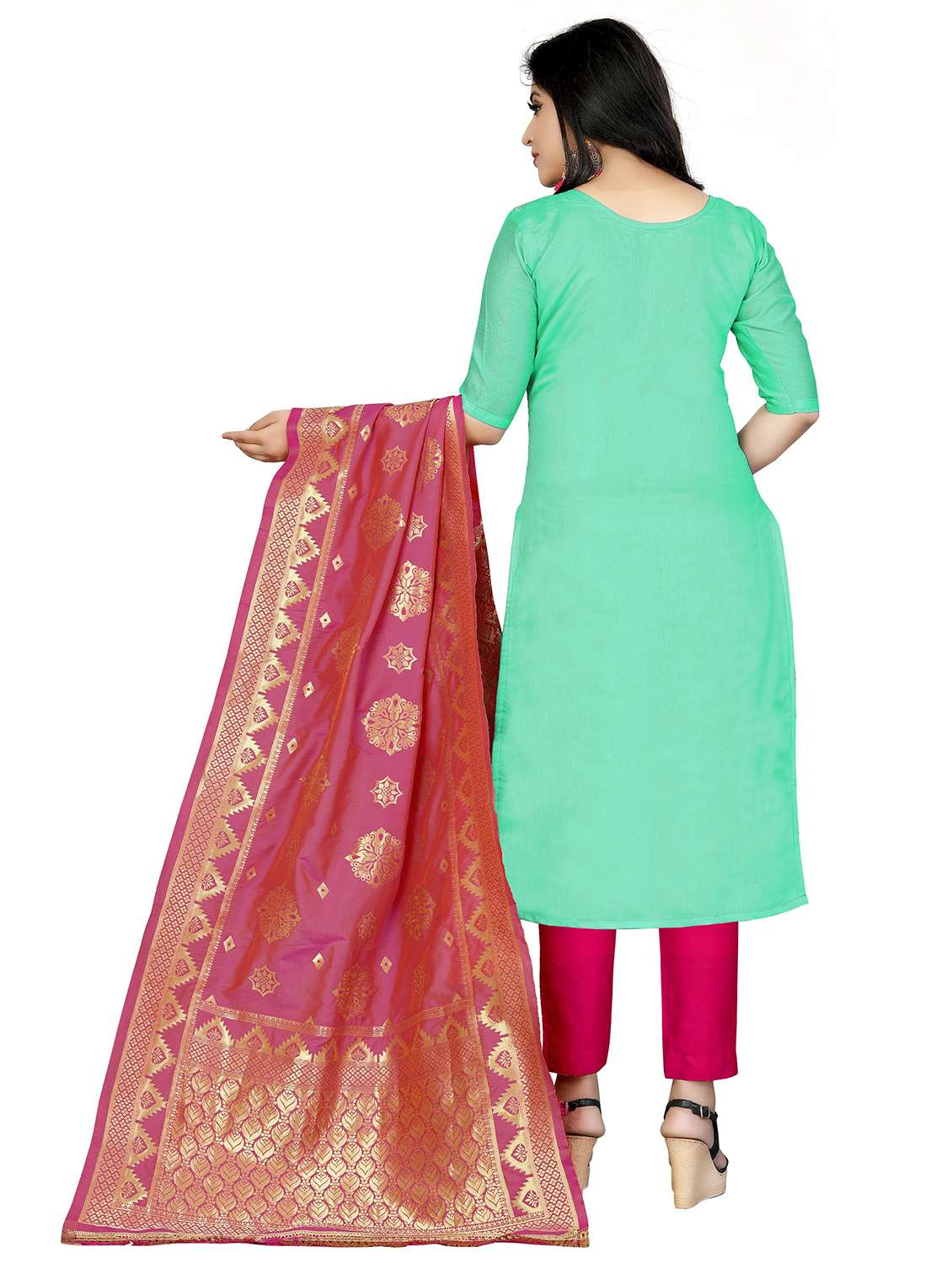women self design unstitched suit set - 22396895 -  Standard Image - 3