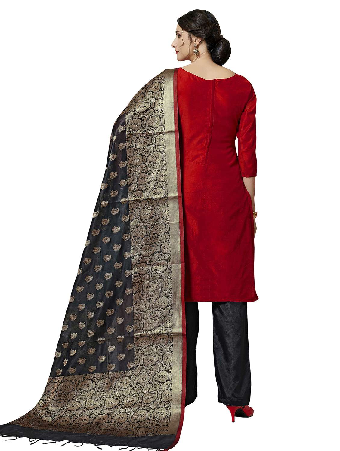 women self design unstitched suit set - 22396904 -  Standard Image - 3