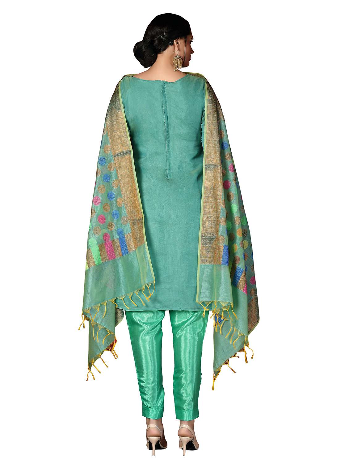 women self design unstitched suit set - 22396930 -  Standard Image - 3