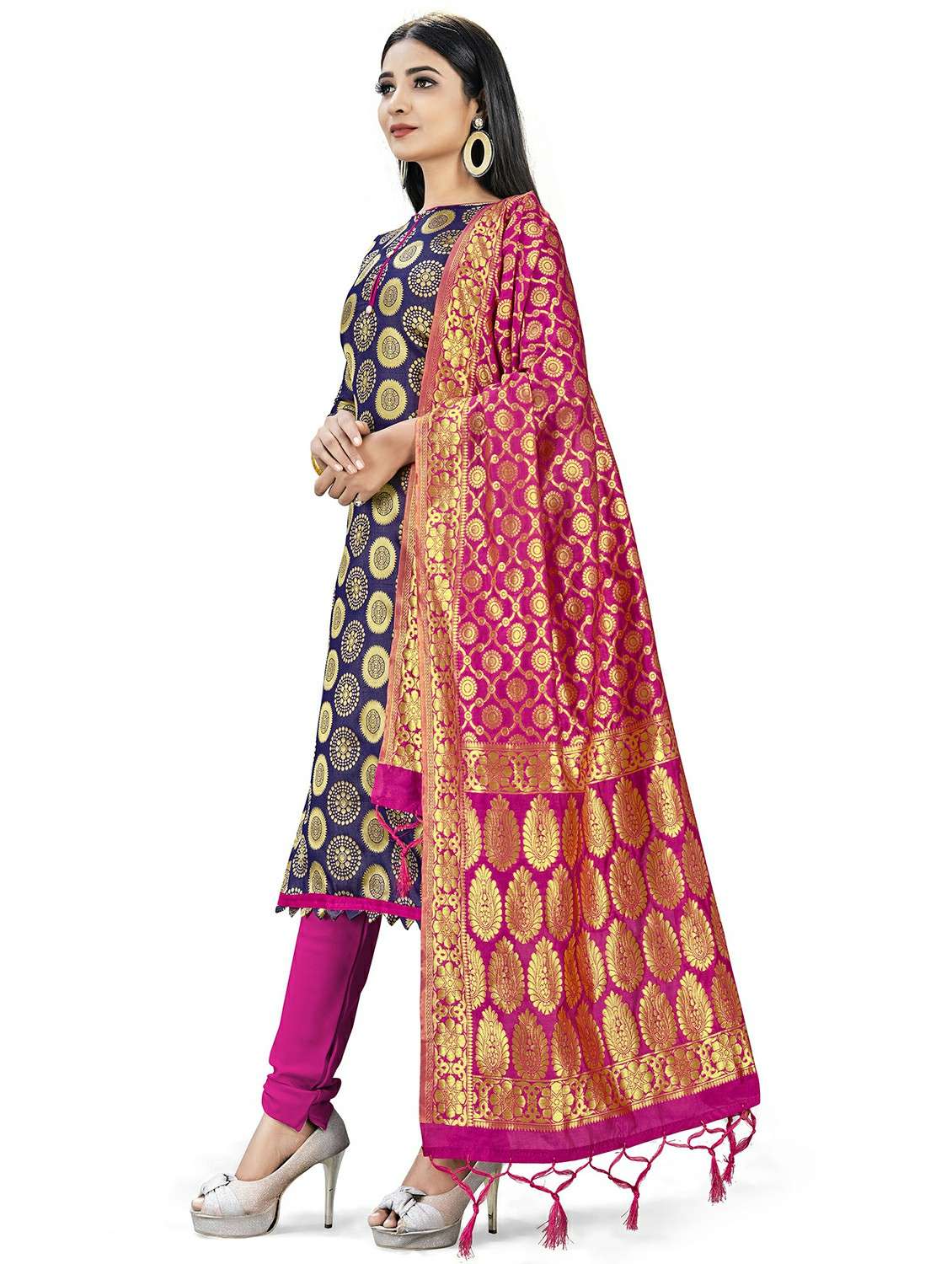 women self design unstitched suit set - 22396963 -  Standard Image - 3