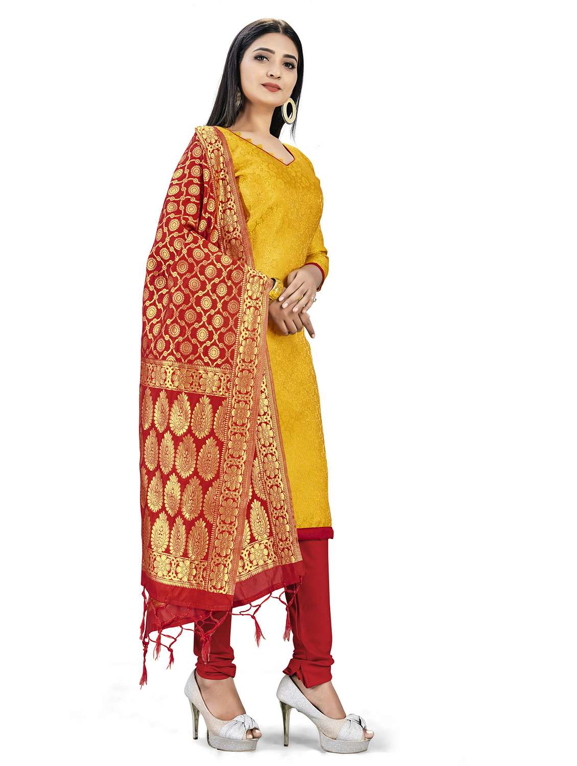 women self design unstitched suit set - 22396967 -  Standard Image - 3