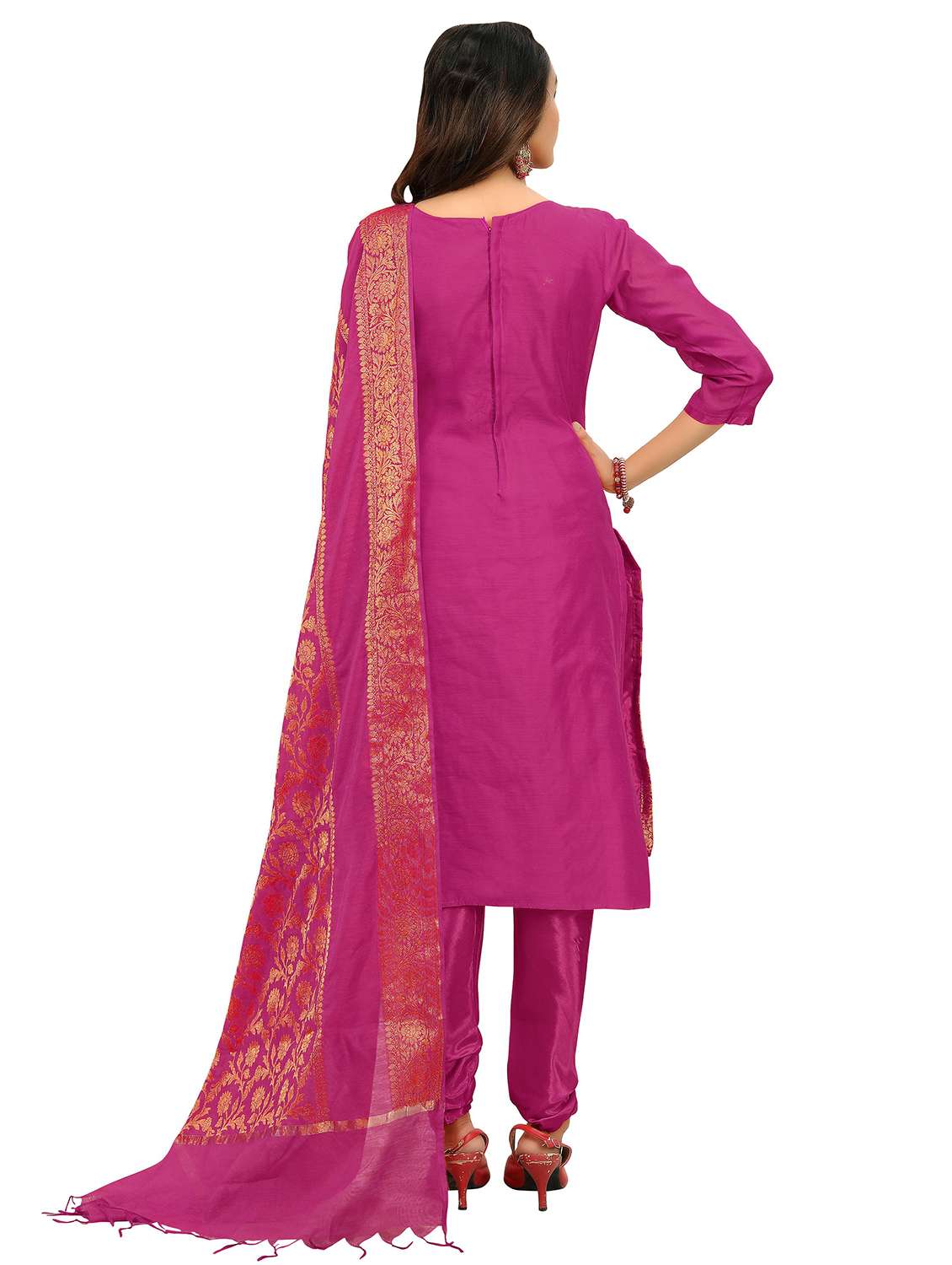 women self design unstitched suit set - 22396977 -  Standard Image - 3