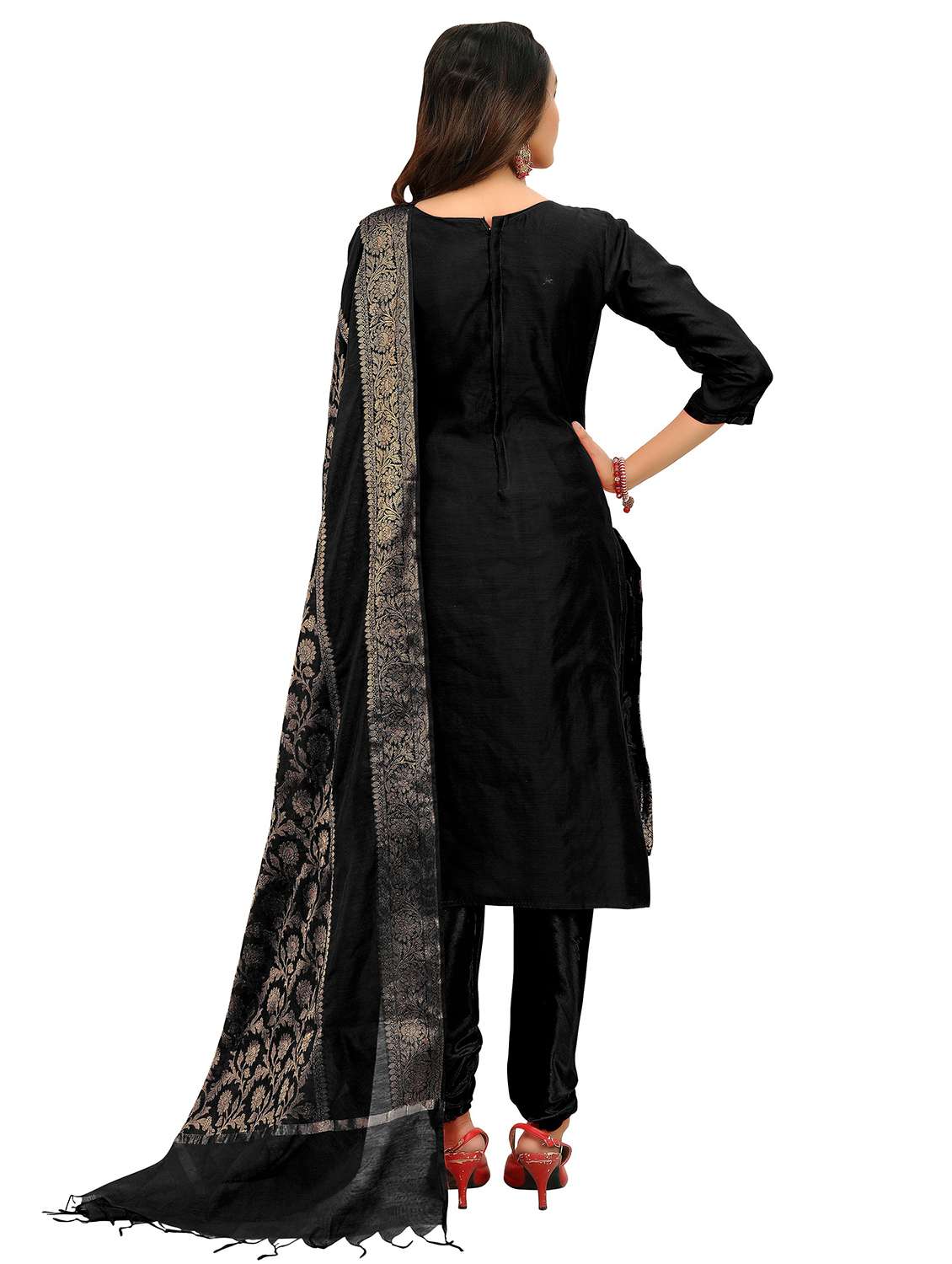 women self design unstitched suit set - 22396978 -  Standard Image - 3