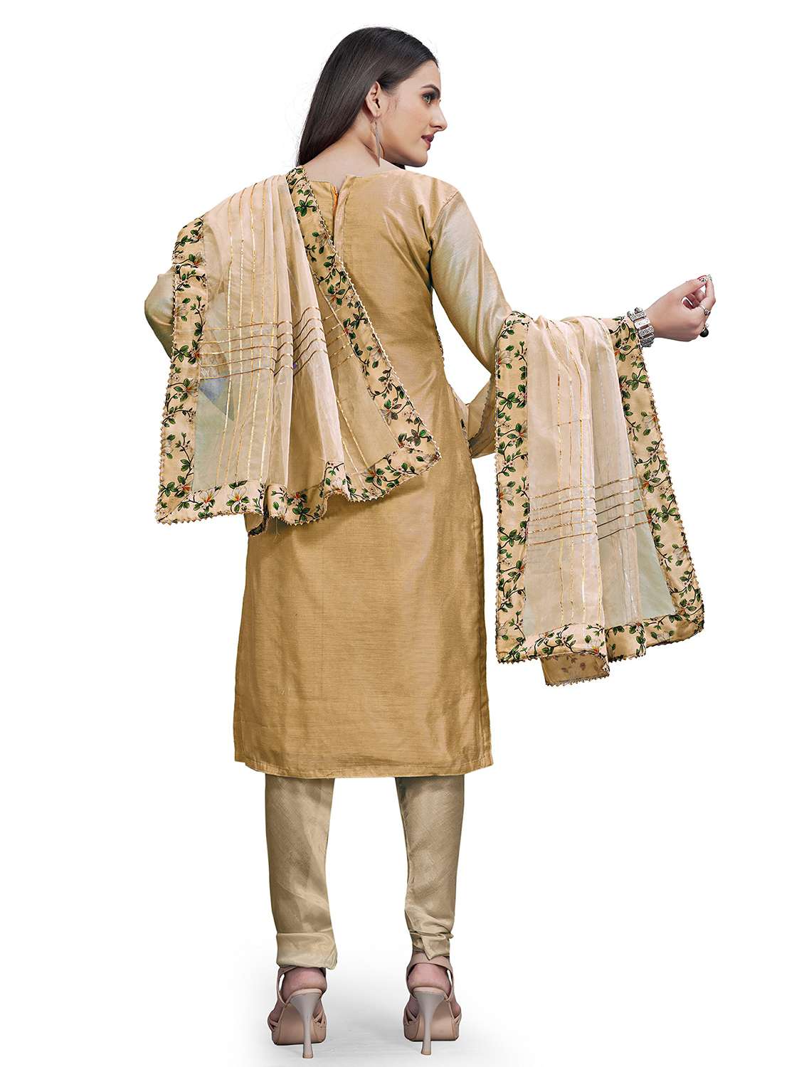 women floral printed unstitched suit set - 22397170 -  Standard Image - 3