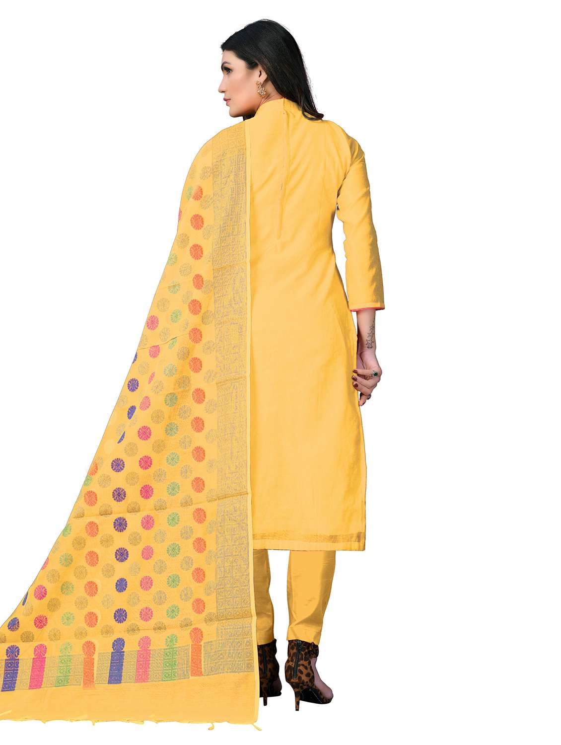 Women Self Design Unstitched Suit Set - 22397211 -  Standard Image - 3
