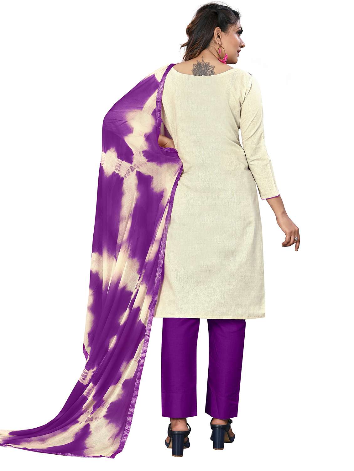 women printed unstitched suit set - 22397219 -  Standard Image - 3