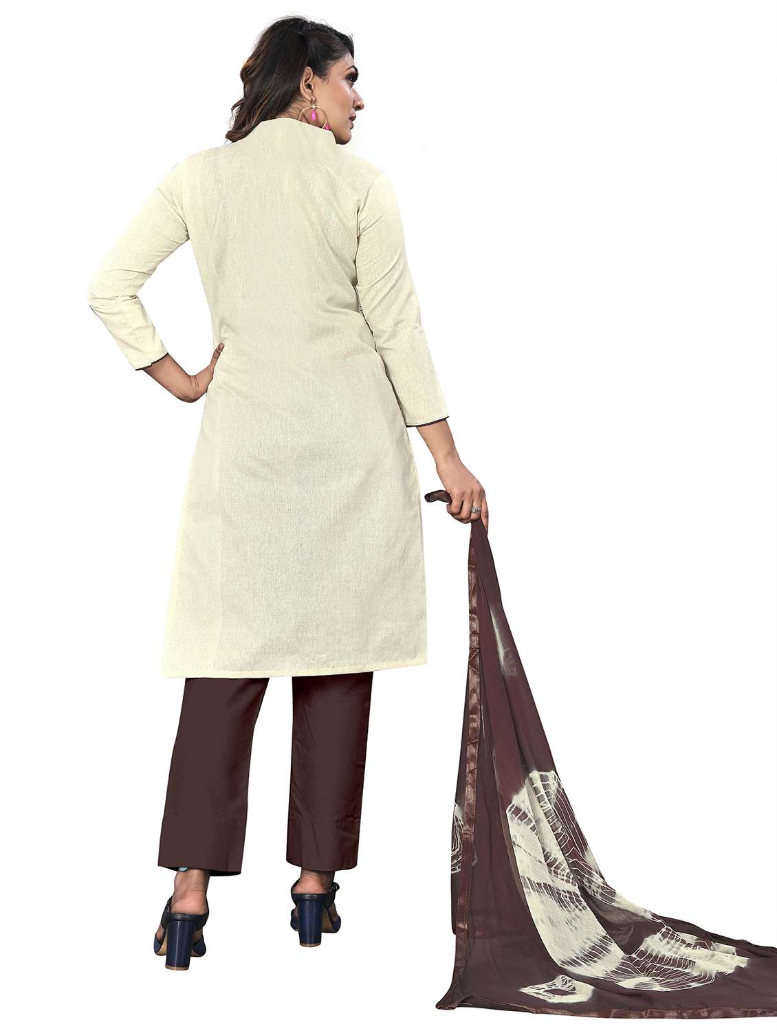 women printed unstitched suit set - 22397220 -  Standard Image - 3